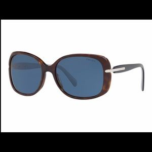 Prada Woman’s Blue Gradient Sunglasses PR 08OS MINT Tortoise Black